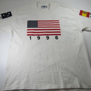 LEE VINTAGE RARE 1968-1996 Olympic Flags XL TShirt